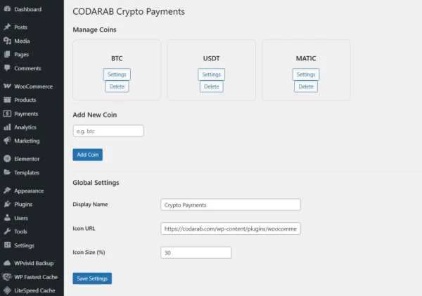 CODARAB Crypto Payments – Accept BTC, ETH, USDT, USDC - Image 2