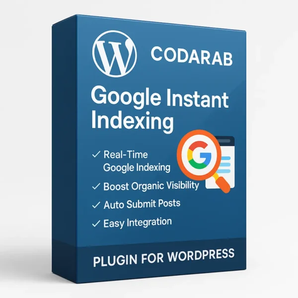 CODARAB Google Instant Indexing Plugin Box for WordPress – Real-Time Google Indexing and SEO Tool