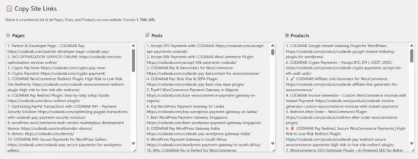 Copy Site Links Plugin for WordPress & WooCommerce - Image 2