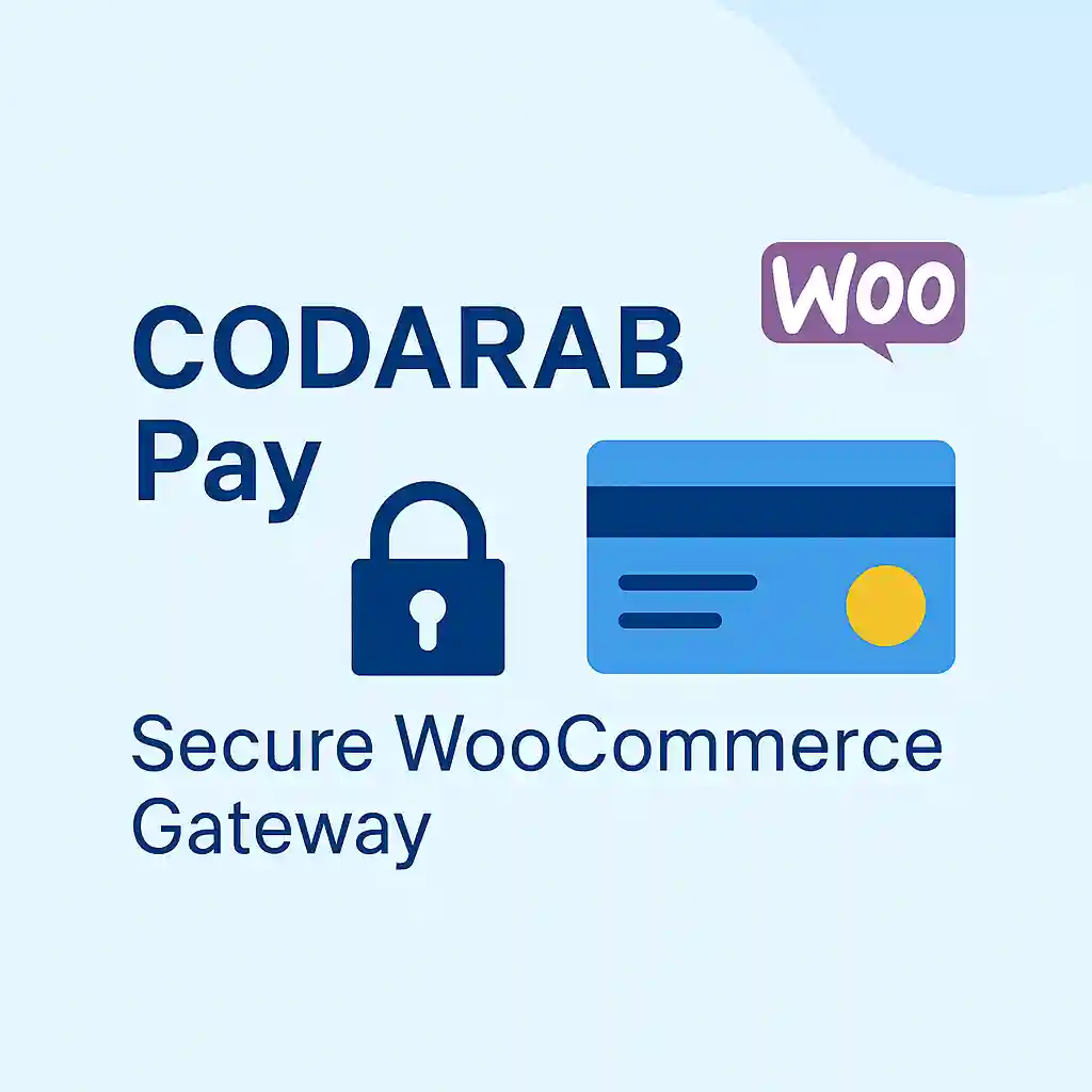 CODARAB Pay secure WooCommerce payment gateway plugin with card and lock icon