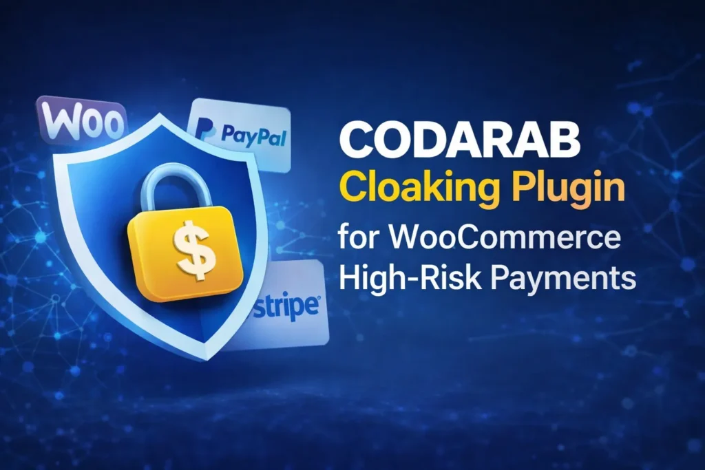 CODARAB Cloaking Plugin protecting high-risk WooCommerce merchant accounts from PayPal and Stripe bans