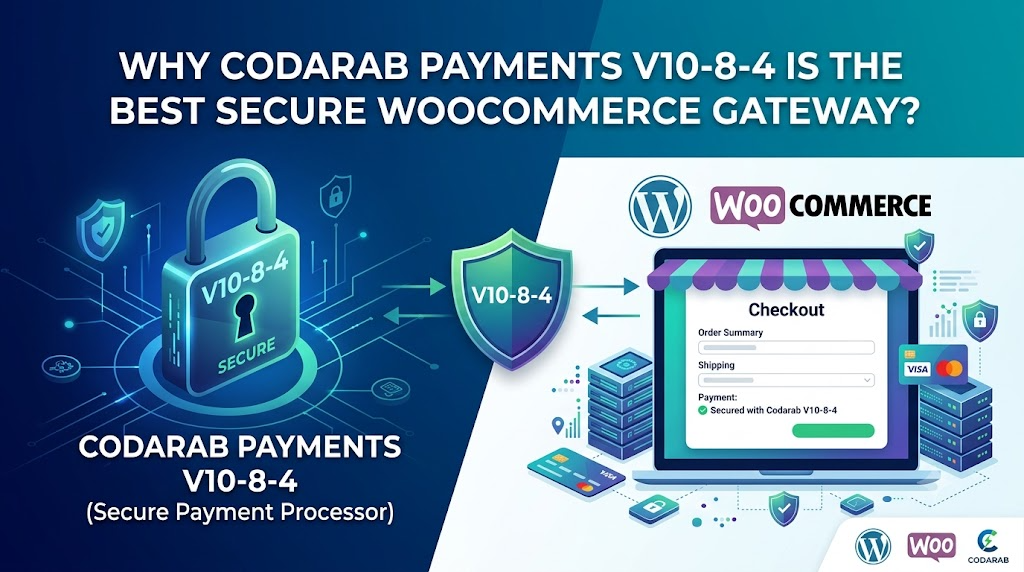 Codarab Payments V10-8-4 secure payment gateway integration for a WooCommerce checkout page
