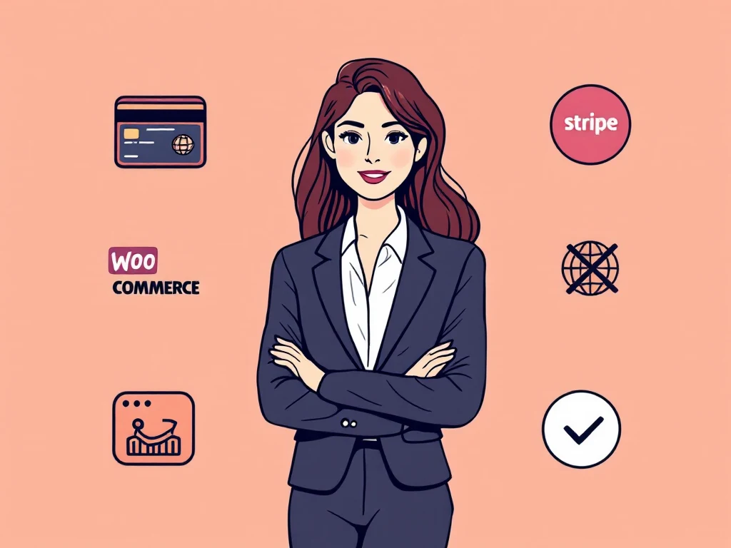 international cards WooCommerce checkout form card entry interface