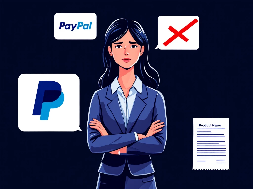 CODARAB Payments PayPal receipt showing order number instead of product name